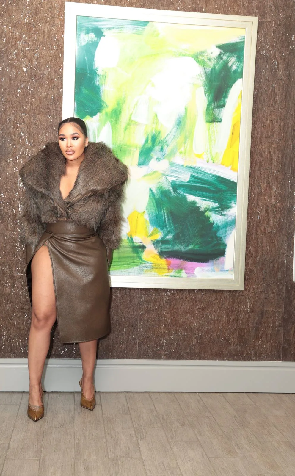 Fur and Leather Skirt Combo thumbnail 3