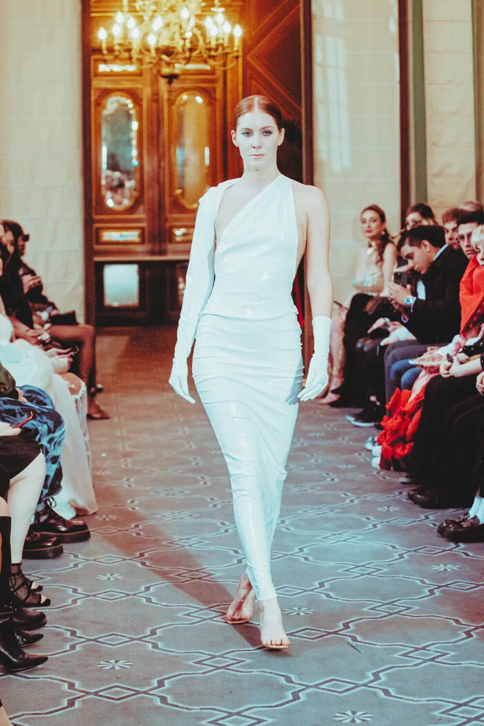 Ivory column gown